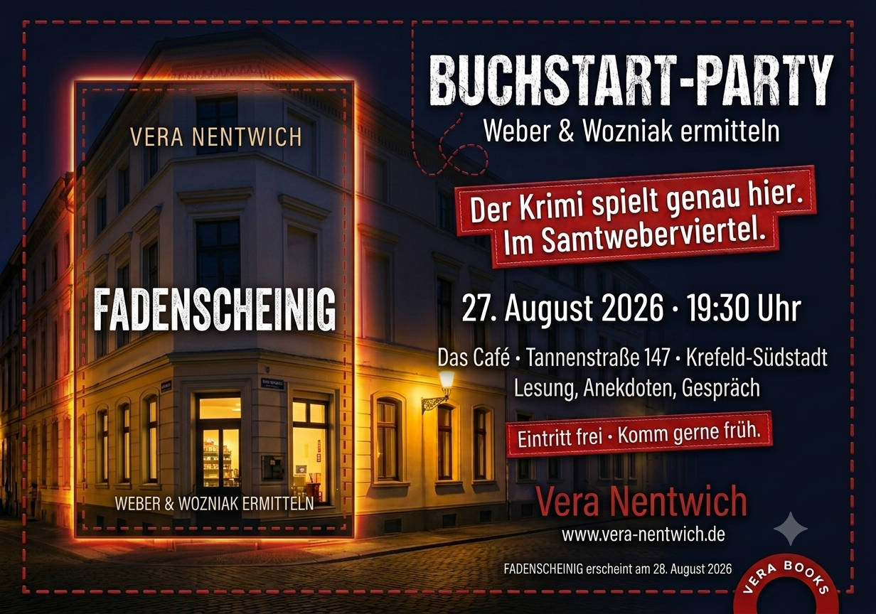 Buchstartparty zu Weber & Wozniak - Fadenscheinig