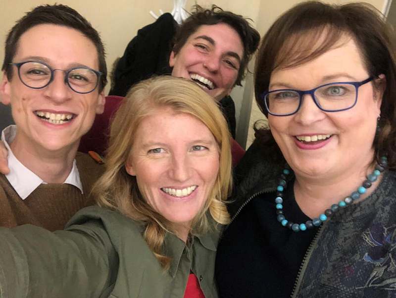 Gute Stimmung vor der Sendung