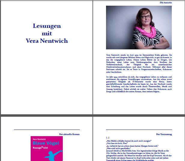 Meine Präsentation für Lesungen mit Vera Nentwich Meine Präsentation für Lesungen mit Vera Nentwich